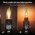 HASMX 3 120 Bulbs, Bulbs, Bulbs E26 (5-Pack) Watt Volt Incandescent Chandelier Shaped Flame Shaped Light