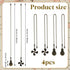 Thinp 4 Bulb Pcs Ceiling Fan Pull Chain Extender, Pull Chain Extension Fan Light Shaped Pulls Chains for Ceiling Fans