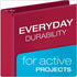 Cardinal 3 Ring Binders, Durable 2 Inch Binder with Round Rings, Holds 475 Sheets, ClearVue Covers, 4 Pack