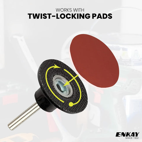 2 Inch 1/4 ENKAY - Disc Holder with Shank - Quick Change Disc Backing Pad