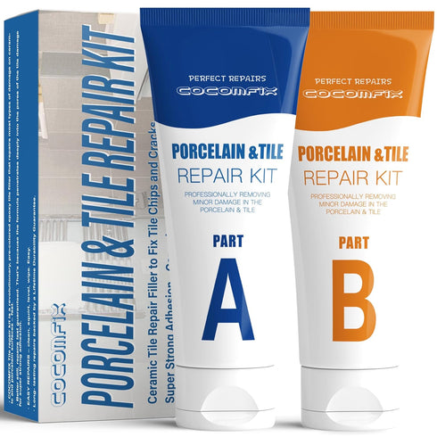 Porcelain Repair Kit for Sink & Tub, White Chip Repair Kit, Quickly Fix Cracks, Holes & Scratches with Super Adhesion