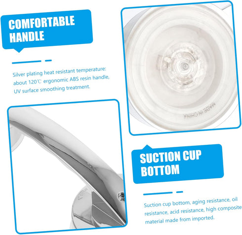 2-Pack Suction Shower Grab Bar & Toilet Handle for Bathroom Doors