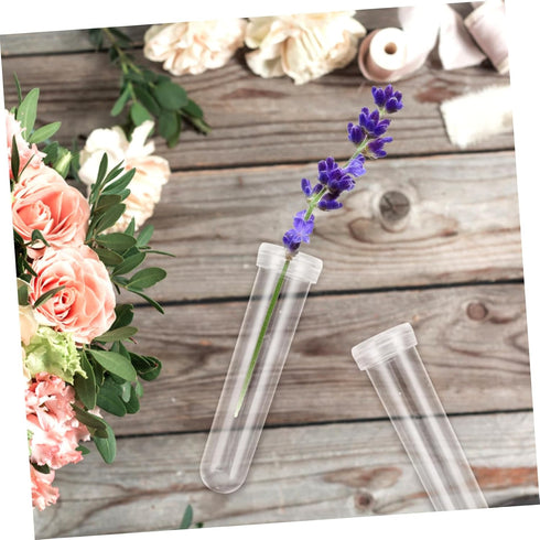 50pcs Wakauto Transparent Flower Tubes for Fresh Flowers Practical Floral Water Containers Height for Roses Carnations