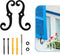 YEAROCK S Style Shutter Dogs Hardware, 6.3" Metal Shutter Fasteners with Set Screwsl,