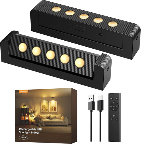 Spotlights Indoor with Daily Auto Timer, 5500mAh Rechargeable Plant Lights, Wireless Uplighting