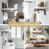 2-Piece Set 6 inch EvenWood of Wooden Shelf Brackets - L Shelf Holders - Floating Shelf Brackets - Wood Shelf Supports