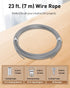 23 1/32" 110 lbs, Uniclife Picture Hanging Wire, Feet Picture Wire Kit with D-Ring Hangers, Stainless Steel Wire Rope