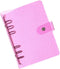 PATIKIL A5 Clear Binder Cover, Soft PVC Bling Loose Leaf Protector, Refillable Notebook Shell with Snap Button Closure,
