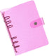 PATIKIL A5 Clear Binder Cover, Soft PVC Bling Loose Leaf Protector, Refillable Notebook Shell with Snap Button Closure,