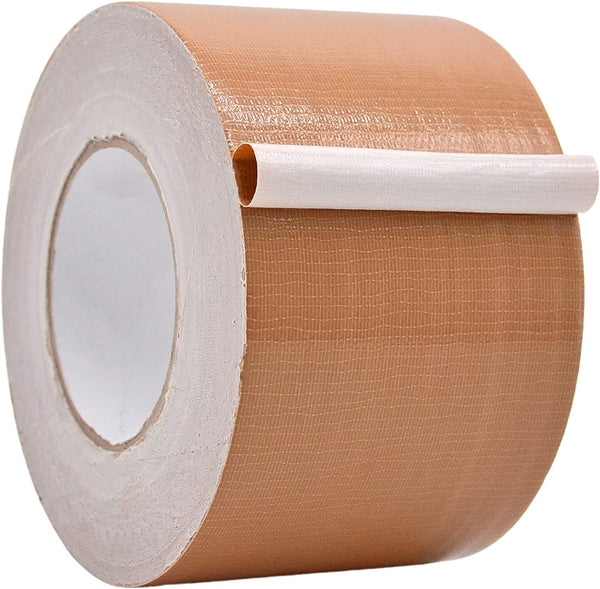 WOD DTC10 Advanced Strength Industrial Grade Tan (Beige) Duct Tape, 4 inch x 60 ft, Waterproof, UV Resistant for Crafts