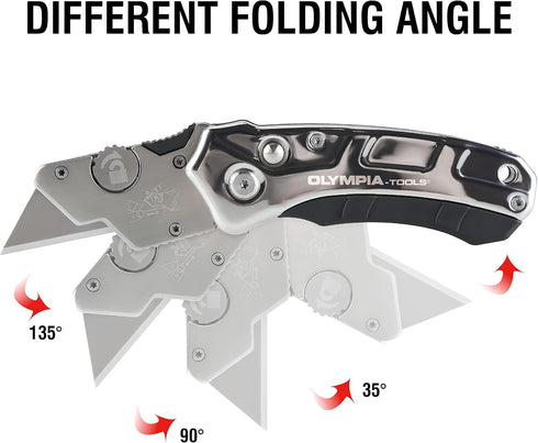 Olympia Tools 33-125 Turbofold Stainless Steel Utility Knife