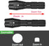 2 Pack 2000 5 LED Tactical Flashlight Water Resistant Military Grade Lumens Modes Zoom Function Ultra Bright Torch