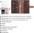 Leather Writing Journal Notebook, A6 Personal Size Traveler's Notebook with Pockets, 6 Ring Binder Planner
