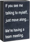 Funny Office Desk Decor Box Sign, Engineered Wood Home Office Decorations for Women, Cute Cubicle Desk Accessories