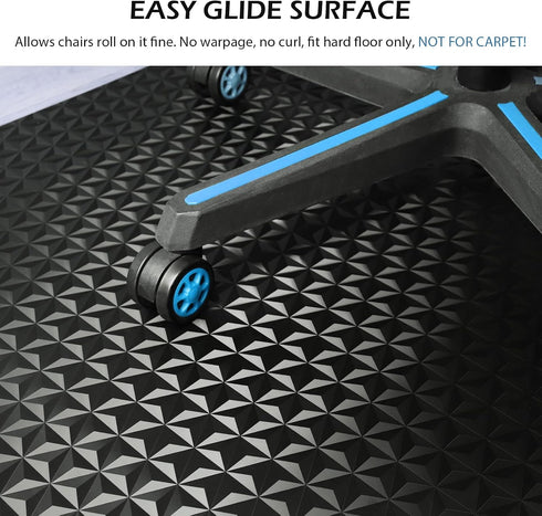 63" 51" SALLOUS Chair Mat for Hard Floor, x Office Chair Mat for Hardwood Floor, Multi-Purpose Hard Floor Protector