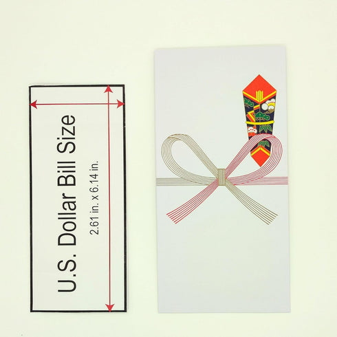 Japanese Traditional Gift Money Envelope 30 Pack, Paper Pochi Bukuro, Mizubiki Design, Made in Japan
