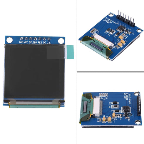 Vikye 1.5inch 128x128 SSD135 OLED Display Module, OLED Color Display Screen Faster Response Module Serial Peripheral