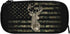 YETTA YANG Retro Patriotic American Flag Deer Pencil Box Case, Large Capacity for Office Supplies