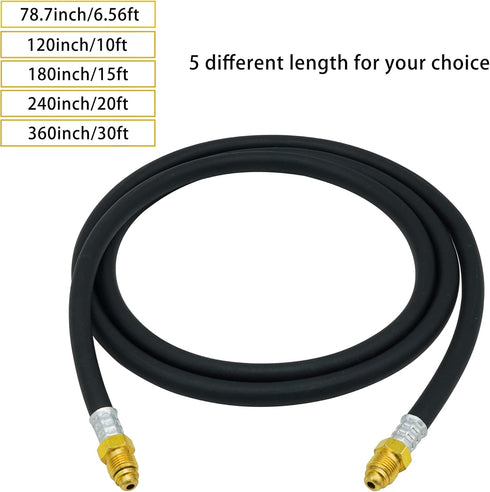Inert Gas Welding Hose, 6.56FT - Argon Flow Meter Regulator Adapter Hose