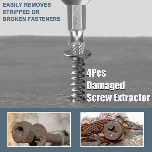 Damaged Screw Extractor Set for Stripped Head Screws, Nuts & Bolts, Gifts for Men and Women, DIY Hand Tools