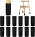 Foyods Black Furniture Chair Leg Socks - 12 Pcs Double Knitted Thicknes Leg