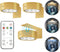 3Pcs Battery Operated Picture Light - Magnetic LED Art Display Light with Remote, Dimmable, Gold