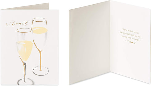 Papyrus Wedding Cards, Congratulations Toast, 2-Count for Celebrating Special Occasions