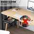 Under Desk Drawer Storage, Pull-Out Hidden Counter Drawer, Metal Sliding Organizer, Optional Bracket Height, Black