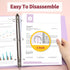 SUNEE 3 Ring Binder 1 Inch, 4 Pack, Clear View PVC-Free Binder for School or Office Supplies, Assorted Pastel