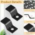 Ferraycle 100 Sets Table Top Fasteners - Heavy Duty Z Clips with 100 Black Screws for Desk Top Furniture