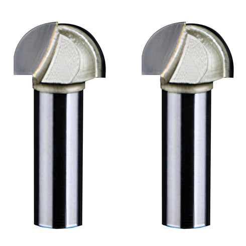 1/2-inch Shank, 7/8-inch Cutting Dia, 2-Flute, Carbide Tipped Groove Round Nose Core