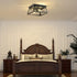 2 1 Pack, Pynsseu Industrial Ceiling Light, Lights Farmhouse Semi Flush Mount Ceiling Fixture for Kitchen Island Dining