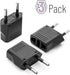 Bates- European Plug Adapter, 3 pcs, Black, Travel Adapter, US to Europe Plug Adapter, EU Adapter, Electrical Adapters, Converter Plug, European Outlet Adapter, Converter Plug for Europe