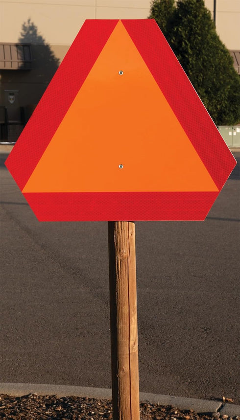 Performance Tool W1496 Reflective Triangle - Essential Safety Sign for Farm Vehicles and Equipment