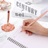 Hollow Round Signing Pen Set for Wedding Bridal, Rose Gold Pen Holder