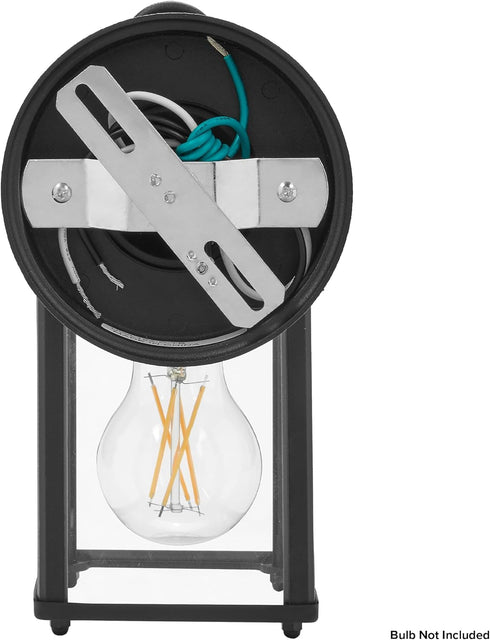 E26 Bulb Maxxima Porch Lantern Outdoor Wall Light with Clear Glass, Patio or Porch Sconce Fixture for Exterior