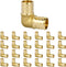 JUWO 1/2" Pex Fitting, 25 Pack 90 Degree Elbow for Plumbing Repairs, Durable Brass Crimp Fitting