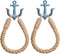 Soarlor 2 Pcs Nautical Toilet Paper Holder Rustic-Industrial Wall-Mounted Nautical Toilet Paper Towel