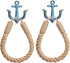 Soarlor 2 Pcs Nautical Toilet Paper Holder Rustic-Industrial Wall-Mounted Nautical Toilet Paper Towel