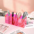 HappyDino Acrylic Pen Holder, Colored Pencil Cup Storage, Makeup Brush Holder, Thickened Version, Neon Pink