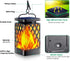 2 Pack(Black) TomCare Solar Lights Outdoor Flickering Flame Solar Lantern Outdoor Hanging Lanterns Decorative Outdoor