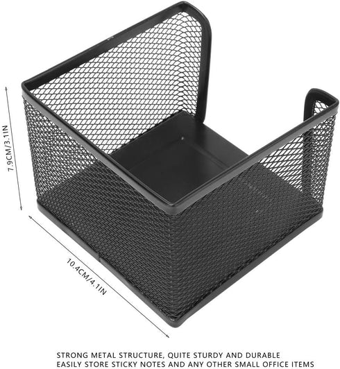 Tomotato Mesh Memo Holder, 4x4x3 Inch Metal Desk Organizer for Sticky Notes and Cards