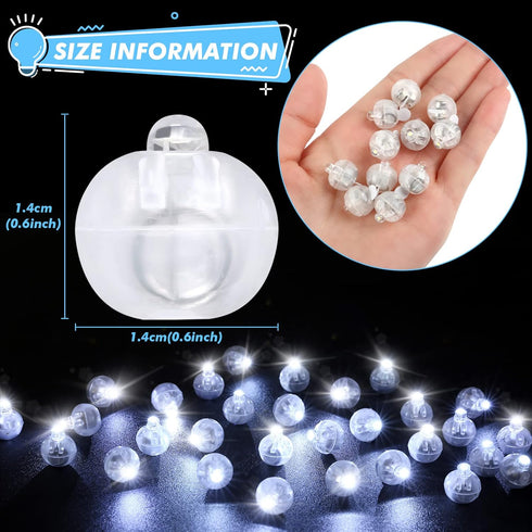 30pcs LIHAO LED Balloon Lights Mini Round LED Ball Lights for Paper Lantern Christmas Halloween Birthday Wedding