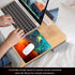 Galaxy Mouse Pad, Orange and Cyan Nebula Mouse Pads for Office Computer, Non-Slip Washable Small Mouse Mat 9.5 X 7.9