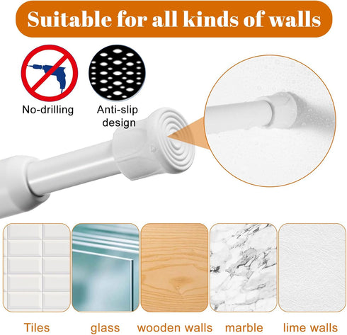 SynHHergyx 15.7''-27.5'' 1.2'' Sliding Door Security Bar Window Security Bar Locks Door Stick Securitys for Sliding