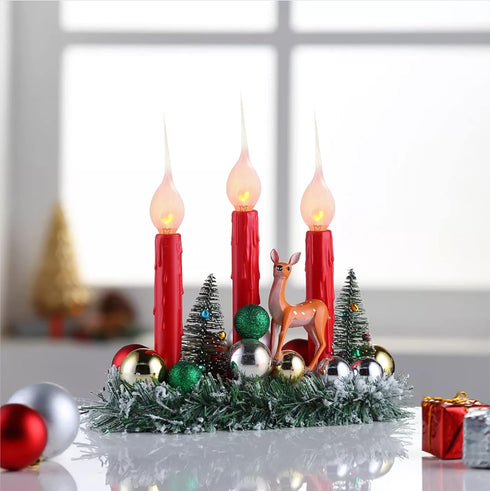 Bulbs, Country Bulbs E12 1Watt, 120 12 Pack Christmas Flicker Flame Candle Light Style Silicone Dipped Flickering