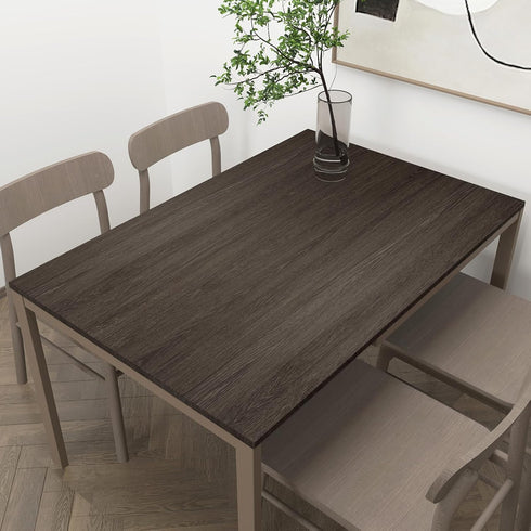 16x354in TOTIO Dark Brown Wood Grain Contact Paper Black Walnut Textured Peel and Stick Wallpaper Air Guide Slot Design