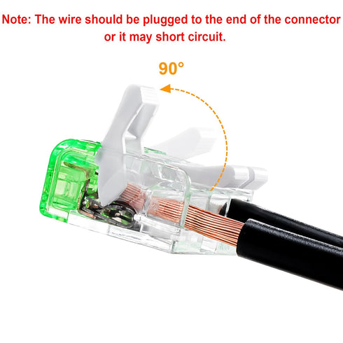 Lever Nuts Splicing Connector for Solid and Stranded Conductors, 3 Conductor with Operating Levers, AWG 12-24, Pack of
