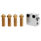 Dophee Volcano Nozzle 3D Printer Extruder Print Head + Heater Block Kit, 0.6/0.8/1/1.2mm