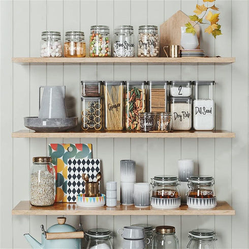 BieFuDan 278 Set,Waterproof Pcs Clear Spice Jar Labels Preprinted Pantry Labels Stickers for Organization